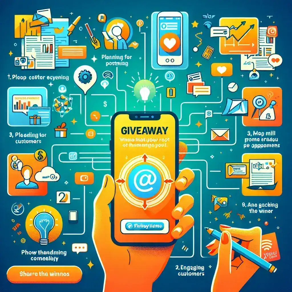 Alt text: "Contoh strategi giveaway yang efektif di Instagram dengan menarik minat pengikut melalui desain visual menarik dan instruksi yang jelas."